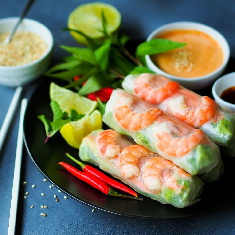 gỏi cuốn tôm thịt