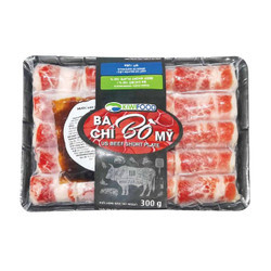 Ba rọi bò Mỹ hotpot Kiwifood 300g (1 Khay)