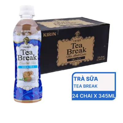 Thùng 24 chai trà sữa tea break Anh Quốc Kirin 345ml