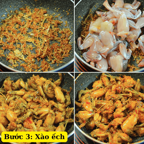 Xào thịt ếch