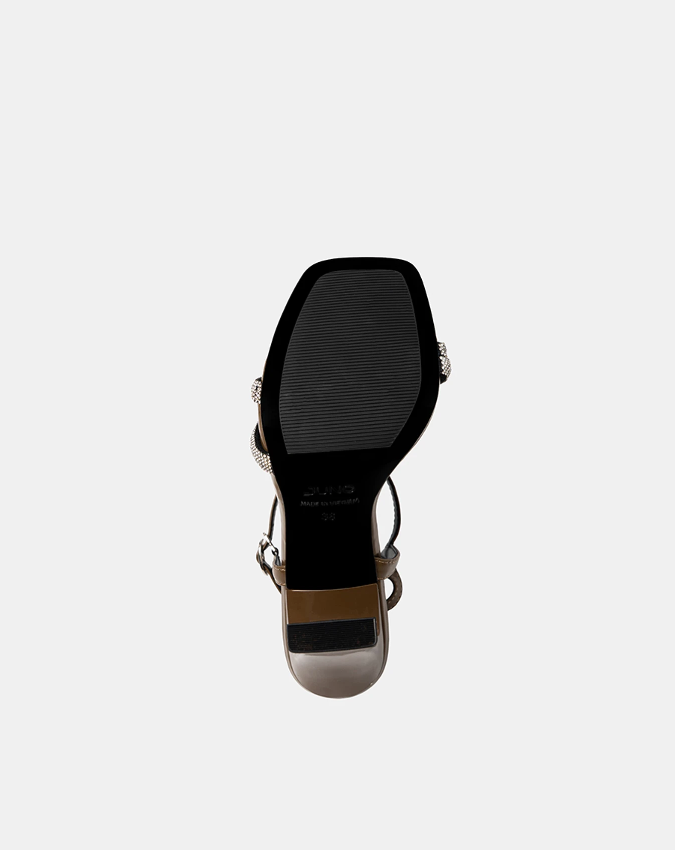 Giày Sandal Cao Gót Phối Hai Quai Đá Trang Trí - Image 8