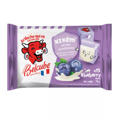 Phô mai vị việt quất Belcube gói 15 viên 78g (1 Gói)