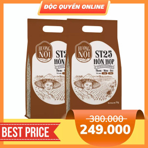 Combo 2 gạo ST25 hỗn hợp Hương Nội 5kg