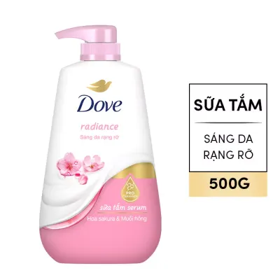 Sữa tắm Serum hoa Sakura & muối hồng Dove chai 500g