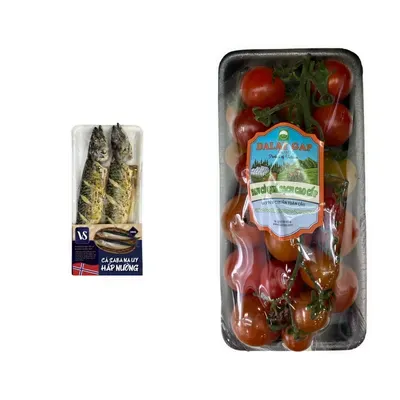 Combo Cá saba Nauy hấp nướng VS vỉ 300g (1 Vỉ) + Cà chua trái cây chùm hộp 250g