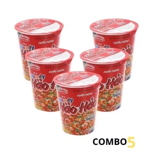 Combo 5 ly mì Handy Hảo Hảo vị tomyum ly 67g