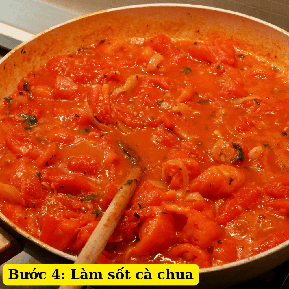 Làm nước sốt cà chua