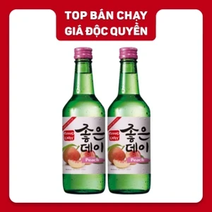 Combo 2 chai rượu soju Good Day hương đào 13.5% 360ml