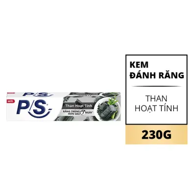 Kem đánh răng than hoạt tính & tre P/S tuýp 230g