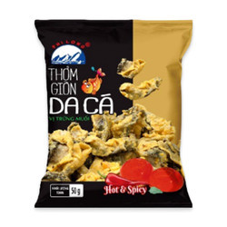 Da cá chiên giòn vị trứng muối Phi Long gói 50g