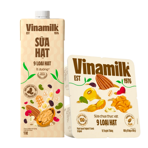 Combo sữa hạt: sữa chua ăn 9 loại hạt Vinamilk  + sữa 9 loại hạt Super Nut Vinamilk (1 Combo)