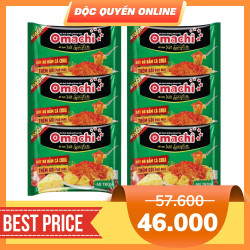 Combo 6 gói mì dinh dưỡng khoai tây trộn xốt spaghetti Omachi gói 90g (6 Gói)