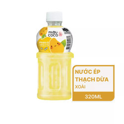 Nước ép xoài và thạch dừa Mabu Coco chai 320ml (1 Chai)