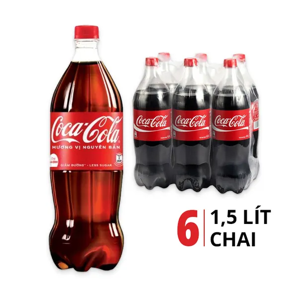 Lốc 6 chai nước ngọt Coca Cola 1.5L