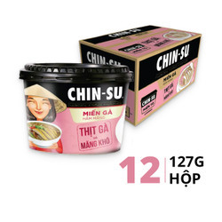 Thùng miến gà hầm măng Chinsu 127g (12 Hộp)