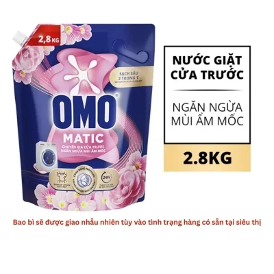 Nước giặt Matic ngăn ngừa mùi ẩm mốc cửa trước Omo túi 2.8kg