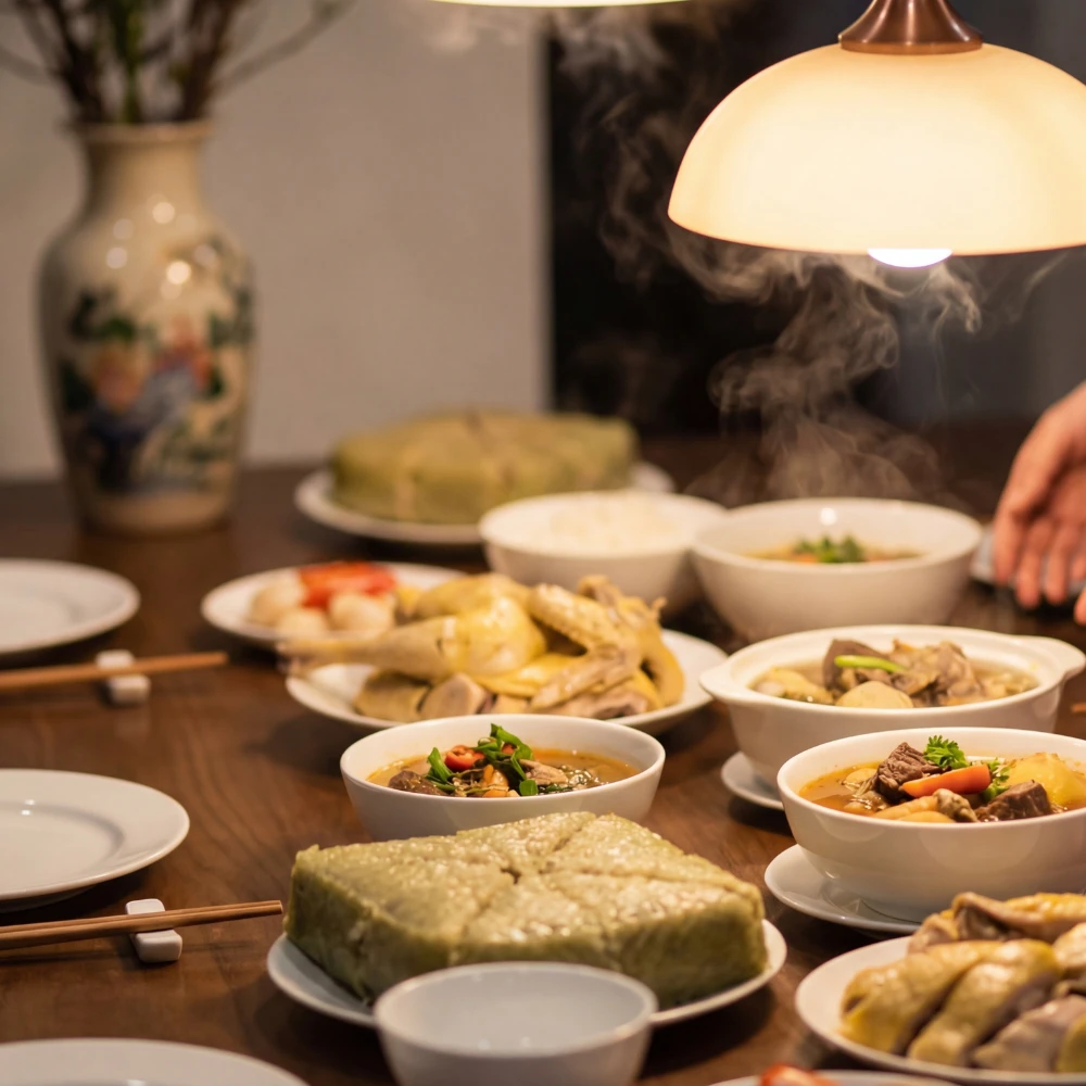 Mâm cỗ ngày Tết