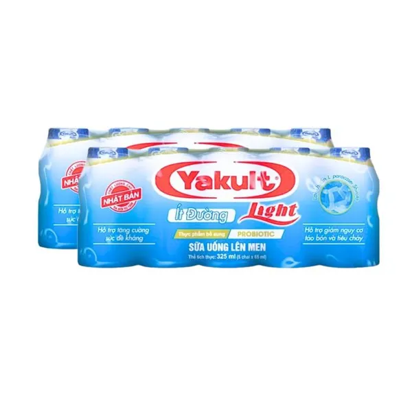 Combo 2 lốc sữa chua uống Yakult lên men ít đường 65ml