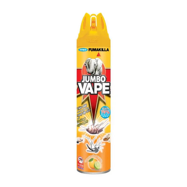 Xịt côn trùng G hương cam chanh Jumbo Vape chai 600ml