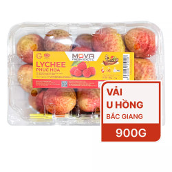 Vải u hồng GLOBAL GAP Bắc Giang 900G (1 Hộp)