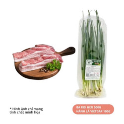 Combo 500g ba rọi heo và hành lá