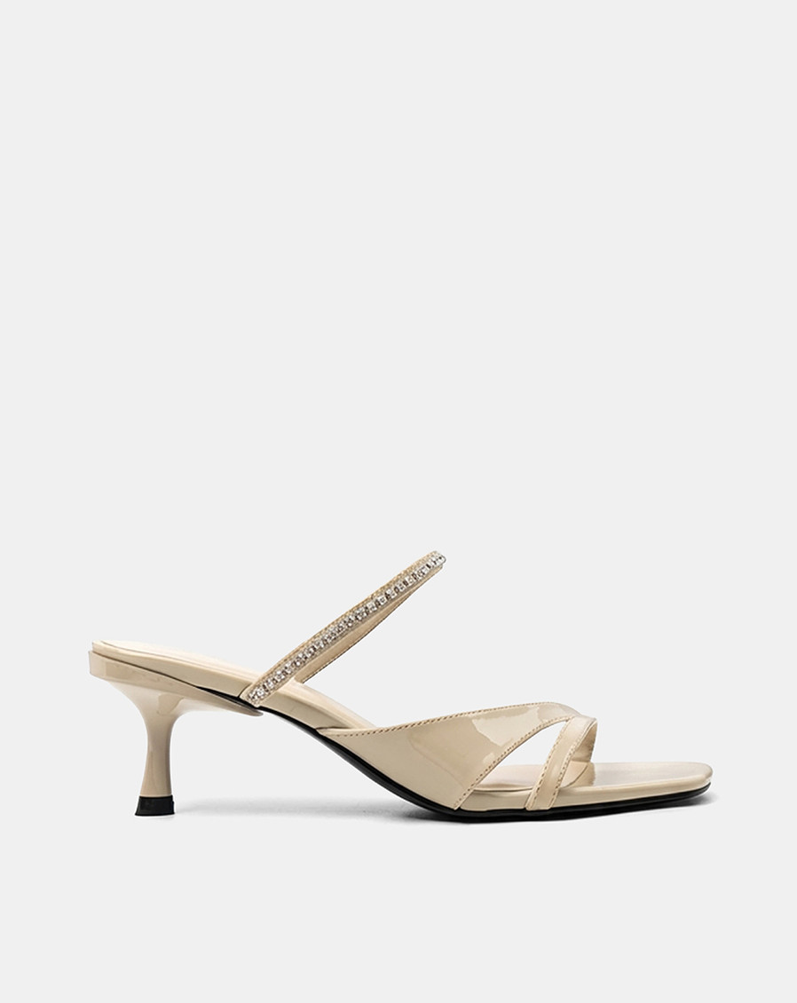 Giày Sandal Mules Phối Dây Trang Trí