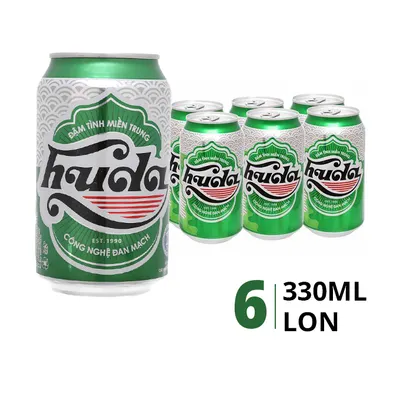 Lốc 6 lon bia Huda 4.7% 330ml