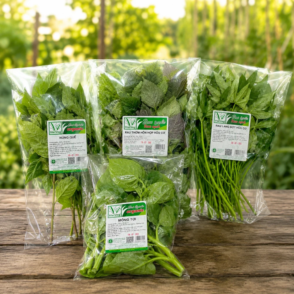 Các loại rau hữu cơ bán chạy của VietRAT tại Kingfoodmart.