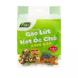 Thanh gạo lứt hạt óc chó rong biển FNV gói 120g (1 Gói)
