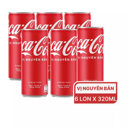 Lốc nước ngọt CocaCola 320ml (6 lon)