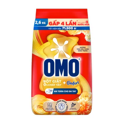 Bột giặt tinh dầu thơm nồng nàn Omo túi 2.6kg