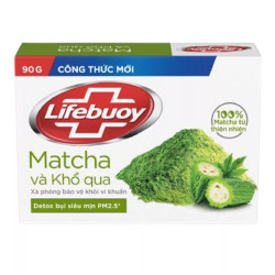 Xà bông Matcha & khổ qua cục Lifebuoy hộp 90g (1 Hộp)