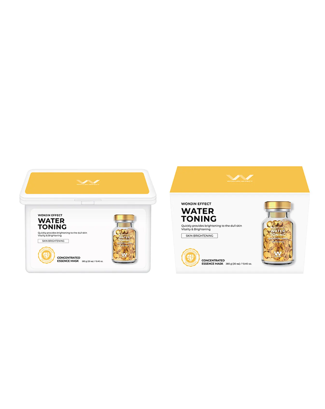 Hộp 30 Mặt Nạ Giúp Dưỡng Da Chuẩn Clinic Mỗi Ngày WonJin Effect Mask 350g - Vàng Dưỡng trắng - Image 3