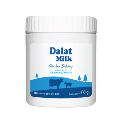 Sữa chua có đường Đà Lạt Milk hộp 500g