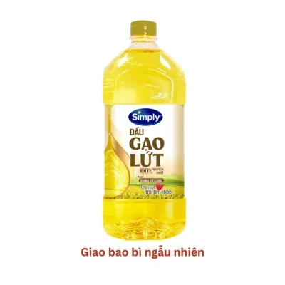 Dầu gạo lứt Simply chai 2L