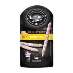 Xúc xích khô Mini Sticks Emmental Auvernou gói 100g (1 Gói)