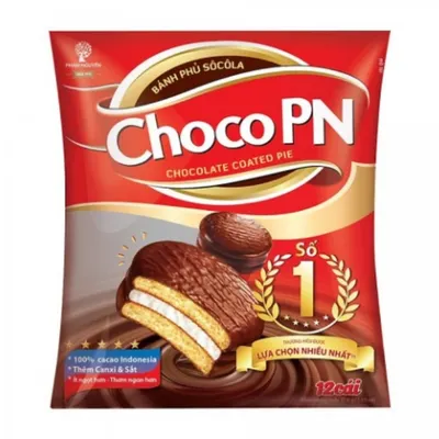 Bánh phủ socola Choco Pn gói 12 cái x 18g