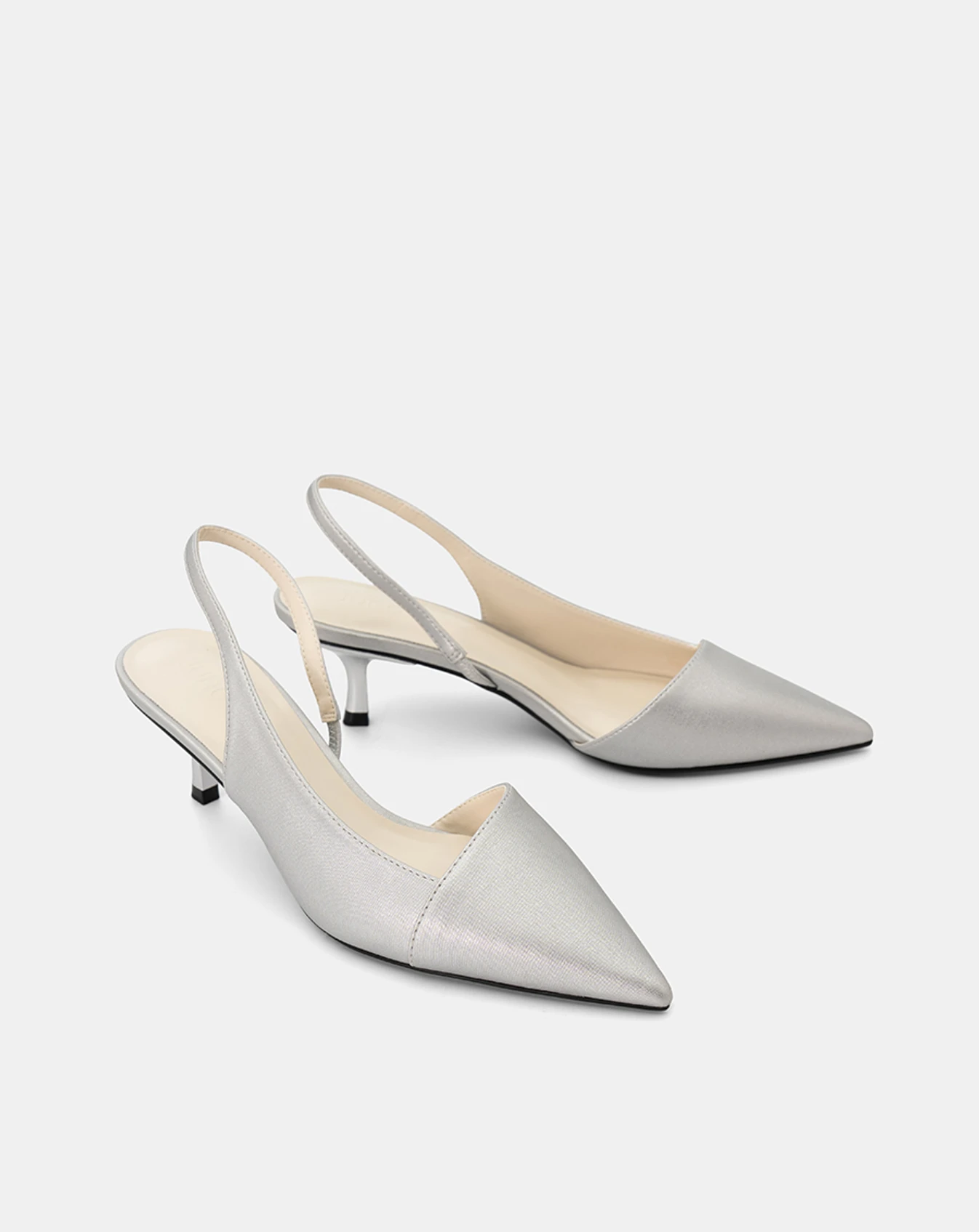 Giày Cao Gót Slingback Kitten Heel Mũi Nhọn - Image 7