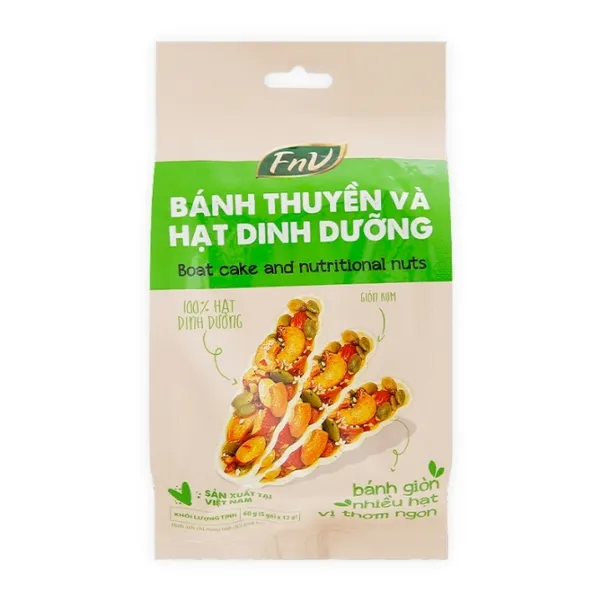 Bánh thuyền và hạt dinh dưỡng FNV gói 60g