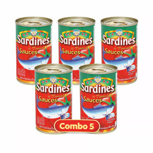Combo 5 Cá trích xốt cà Sardines hộp 155g (5 Hộp)