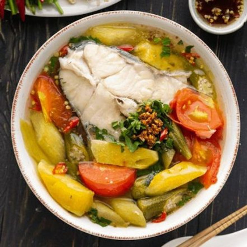 Cách nấu canh chua cá diêu hồng đơn giản