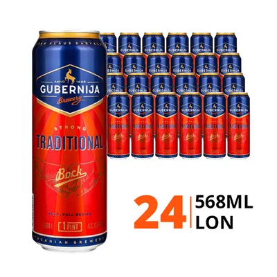 Thùng 24 lon bia Gubernija traditional bock 6.0% 568ml