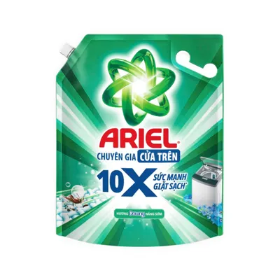 Nước giặt cửa trên 10x hương Downy nắng sớm Ariel túi 2.9kg
