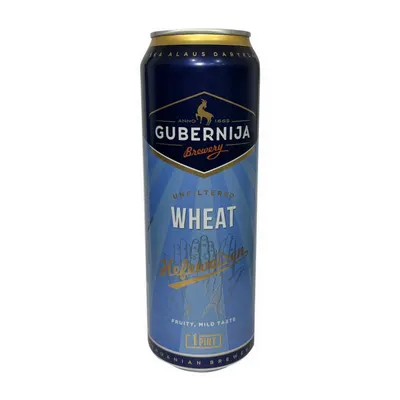 Bia Wheat Hefeweizen 4.8% Gubernija lon 568ml
