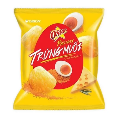 Snack khoai tây vị phô mai trứng muối O'star gói 90g