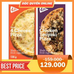 Combo 4P's: Pizza 4 loại phô mai 138g & Pizza gà Teriyaki 150g