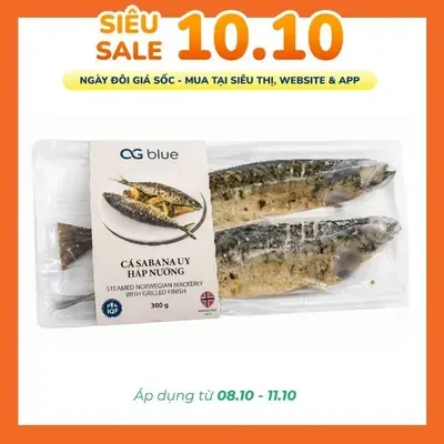 Cá saba Nauy hấp nướng VS vỉ 300g