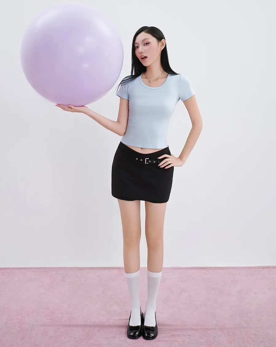 ÁO THUN SLIM-FIT CỔ RỘNG