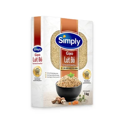 Gạo lứt đồ Simply hộp 1kg