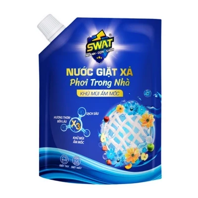 Nước giặt xả phơi trong nhà khử mùi ẩm mốc Swat túi 3.5kg
